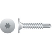STRONG-POINT Self-Drilling Screw, #10-16 x 1-1/4 in, Zinc Plated Steel Wafer Head Torx Drive W105T
